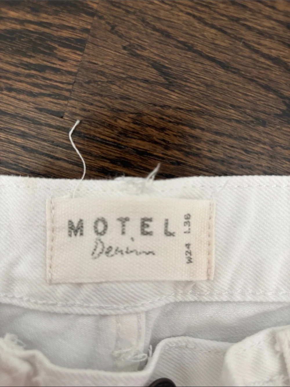 Motel Rocks White Straight-Leg Jeans